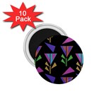 Abstract Pattern Flora Flower 1.75  Magnets (10 pack) 