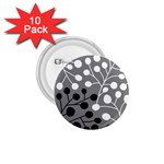 Abstract Nature Black White 1.75  Buttons (10 pack)