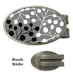 Abstract Nature Black White Money Clips (Oval) 