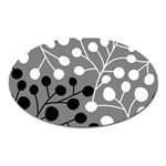 Abstract Nature Black White Oval Magnet
