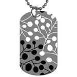 Abstract Nature Black White Dog Tag (One Side)