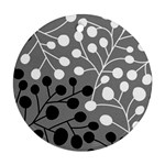 Abstract Nature Black White Round Ornament (Two Sides)