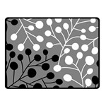 Abstract Nature Black White Two Sides Fleece Blanket (Small)