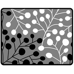 Abstract Nature Black White Two Sides Fleece Blanket (Medium) from UrbanLoad.com 58.8 x47.4  Blanket Front