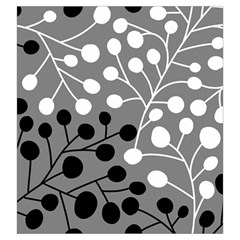Abstract Nature Black White Drawstring Pouch (Large) from UrbanLoad.com Front