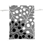 Abstract Nature Black White Lightweight Drawstring Pouch (XL)