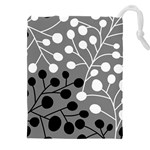 Abstract Nature Black White Drawstring Pouch (5XL)