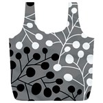 Abstract Nature Black White Full Print Recycle Bag (XXXL)