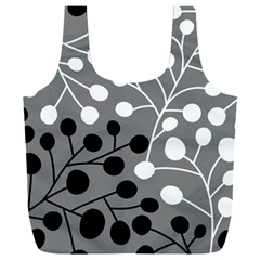 Abstract Nature Black White Full Print Recycle Bag (XXXL) from UrbanLoad.com Back
