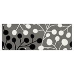 Abstract Nature Black White Banner and Sign 8  x 3 