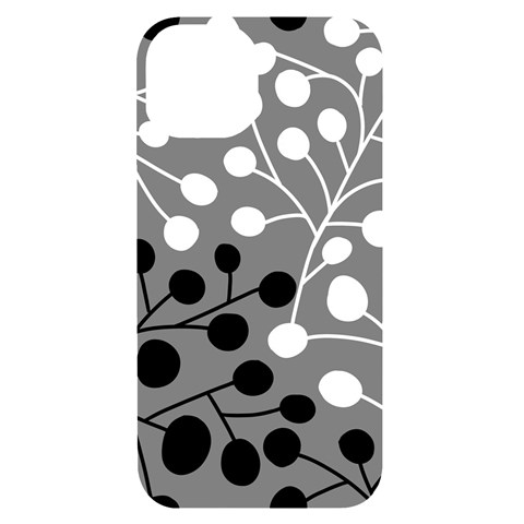 Abstract Nature Black White iPhone 14 Black UV Print Case from UrbanLoad.com Front