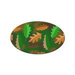 Leaves Foliage Pattern Oak Autumn Sticker (Oval)