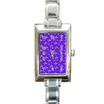 Abstract Background Cross Hashtag Rectangle Italian Charm Watch