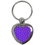 Abstract Background Cross Hashtag Key Chain (Heart)