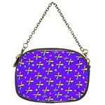 Abstract Background Cross Hashtag Chain Purse (One Side)