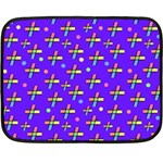 Abstract Background Cross Hashtag Two Sides Fleece Blanket (Mini)