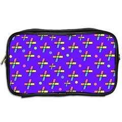 Abstract Background Cross Hashtag Toiletries Bag (Two Sides) from UrbanLoad.com Back
