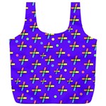 Abstract Background Cross Hashtag Full Print Recycle Bag (XL)