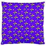 Abstract Background Cross Hashtag Large Premium Plush Fleece Cushion Case (Two Sides)