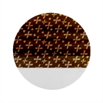 Abstract Background Cross Hashtag Marble Wood Coaster (Round)