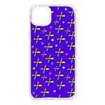 Abstract Background Cross Hashtag iPhone 14 Plus TPU UV Print Case