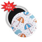 Rain Umbrella Pattern Water 2.25  Magnets (10 pack) 