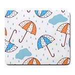 Rain Umbrella Pattern Water Large Mousepad