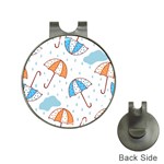 Rain Umbrella Pattern Water Hat Clips with Golf Markers