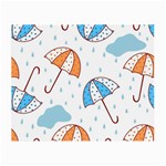 Rain Umbrella Pattern Water Small Glasses Cloth