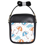 Rain Umbrella Pattern Water Girls Sling Bag