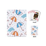 Rain Umbrella Pattern Water Playing Cards Single Design (Mini)