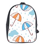 Rain Umbrella Pattern Water School Bag (XL)