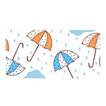Rain Umbrella Pattern Water Satin Wrap 35  x 70 