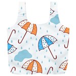 Rain Umbrella Pattern Water Full Print Recycle Bag (XXL)