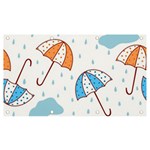 Rain Umbrella Pattern Water Banner and Sign 7  x 4 