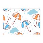 Rain Umbrella Pattern Water Crystal Sticker (A4)