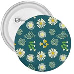 Drawing Flowers Meadow White 3  Buttons