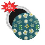 Drawing Flowers Meadow White 2.25  Magnets (10 pack) 