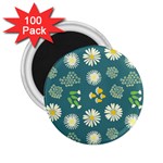 Drawing Flowers Meadow White 2.25  Magnets (100 pack) 