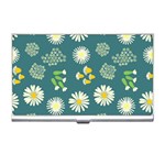 Drawing Flowers Meadow White Business Card Holder