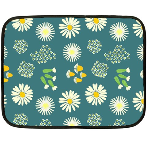 Drawing Flowers Meadow White Two Sides Fleece Blanket (Mini) from UrbanLoad.com 35 x27  Blanket Front