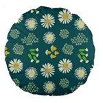 Drawing Flowers Meadow White Large 18  Premium Round Cushions