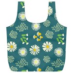 Drawing Flowers Meadow White Full Print Recycle Bag (XL)