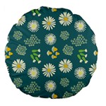 Drawing Flowers Meadow White Large 18  Premium Flano Round Cushions