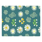 Drawing Flowers Meadow White Premium Plush Fleece Blanket (Large)