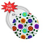 Bloom Plant Flowering Pattern 2.25  Buttons (100 pack) 