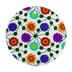 Bloom Plant Flowering Pattern Round Ornament (Two Sides)