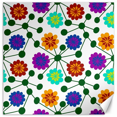 Bloom Plant Flowering Pattern Canvas 20  x 20  from UrbanLoad.com 19 x19.27  Canvas - 1