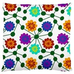 Bloom Plant Flowering Pattern Large Cushion Case (One Side)