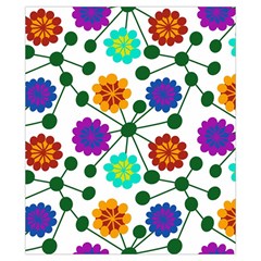 Bloom Plant Flowering Pattern Drawstring Pouch (XS) from UrbanLoad.com Back